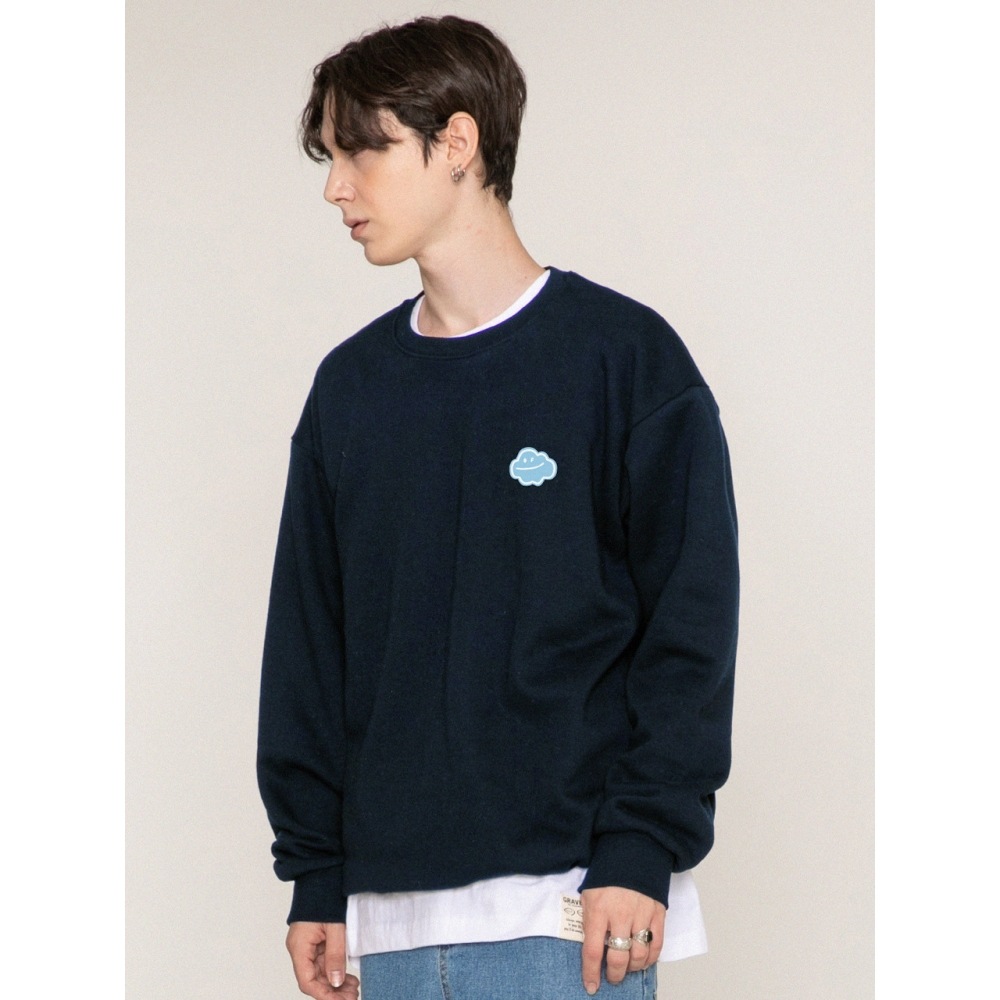 GRAVER スモールクラウド スマイルマンツーマンネイビー