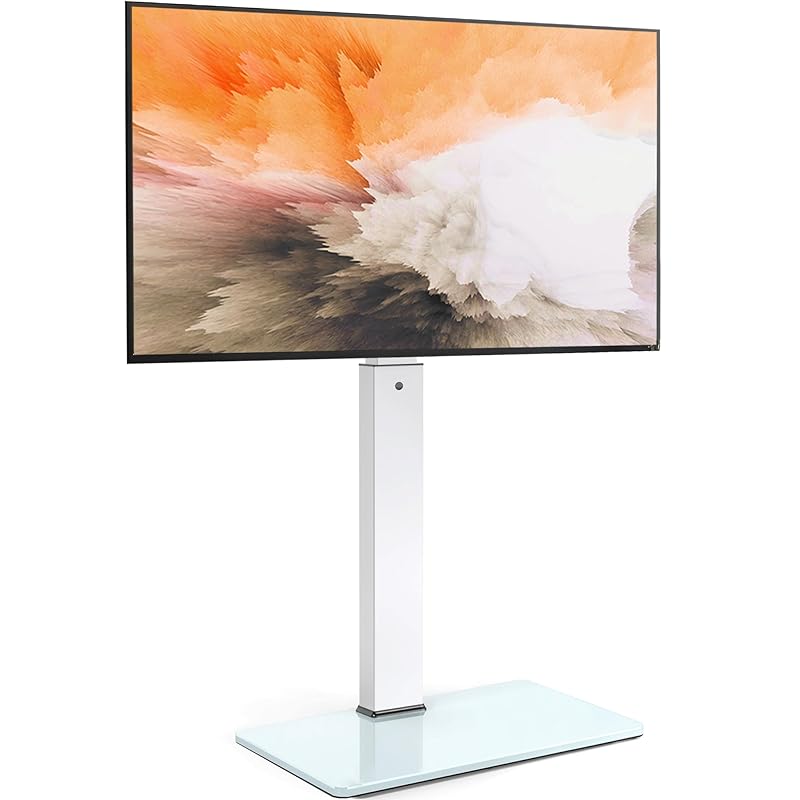 FITUEYES テレビスタンド 32-65インチ対応 壁寄せテレビスタンド 高さ調節可能 首振り可能 ホワイト TT107502GW