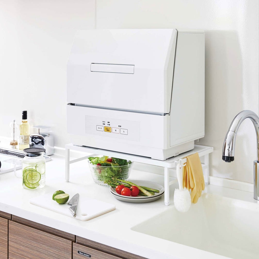 山崎実業 TOWER タワー 伸縮食洗機ラック ホワイト