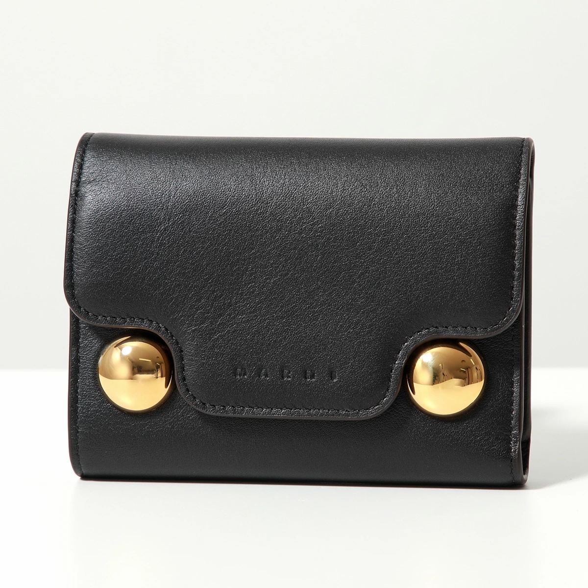 MARNI マルニ 三つ折り財布 Trunkaroo PFMO0109U0 P6948 レディース ミニ財布 レザー 3つ折りウォレット スタッズ装飾 00N99