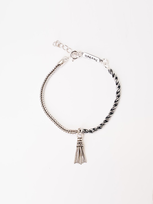 【HARANG】 HR 132B_Tassel Half&Half Chain Bracelet 正規品