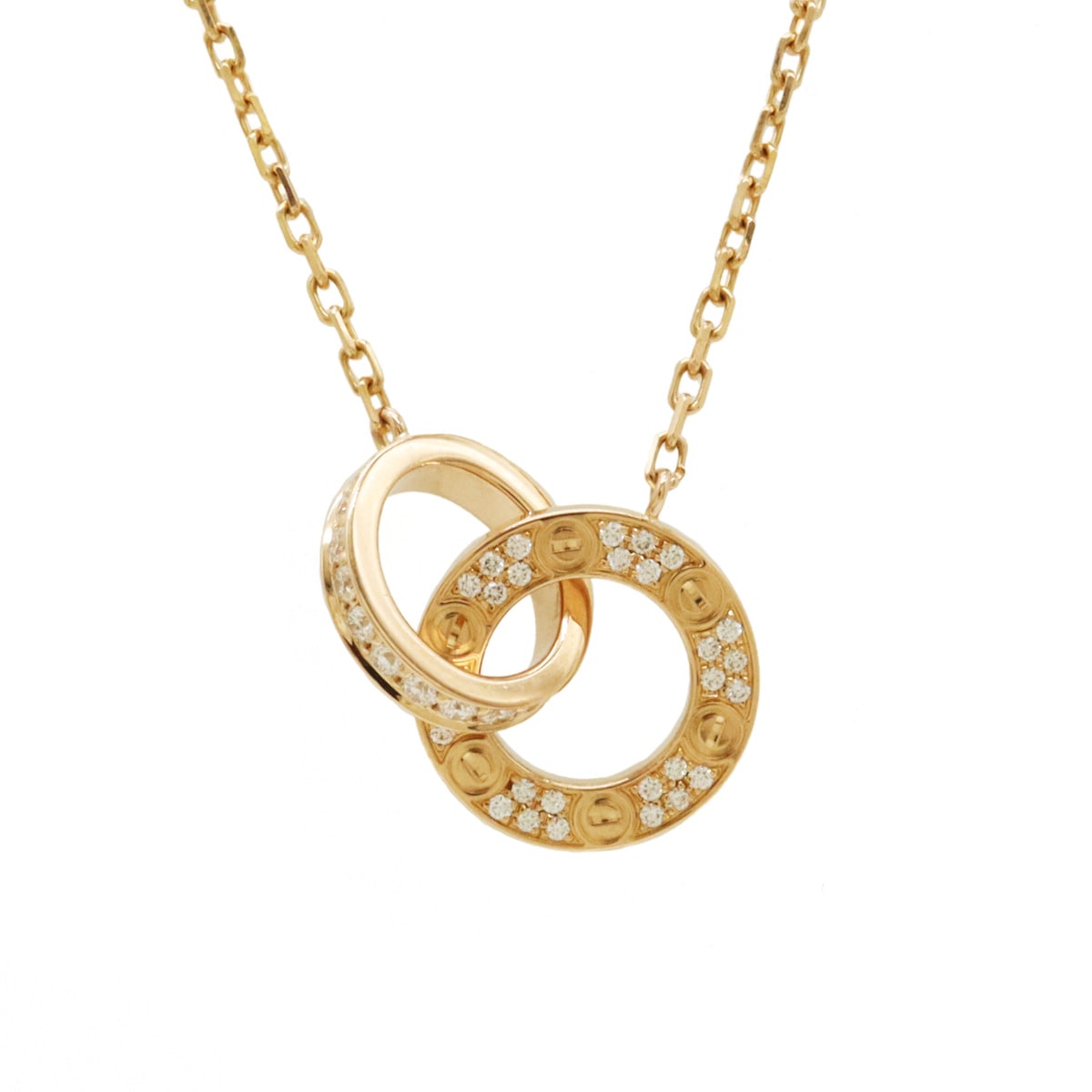 ラブサークル ネックレス ラブ LOVE LΘVE ペンダント K18PG 750PG ピンクゴールド ダイヤモン