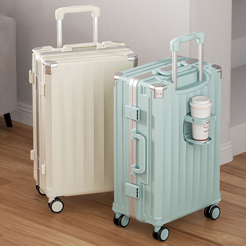 キャリーケース スーツケース スーツケース防水カバー 機内持ち込み 多機能カップホルダー付き 短途旅行 ins人気