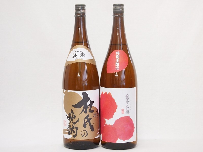 地酒晩酌2本セット(杜氏の晩酌 純米(新潟県) 越路乃紅梅 特別本醸造(新潟県)) 1800ml2