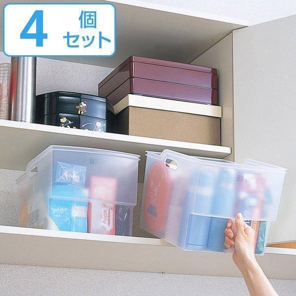 プラスチック 4個セット 取っ手付き 収納 吊り戸棚ボックスワイド 収納ストッカー キッチンストッカー 収納 4,877円