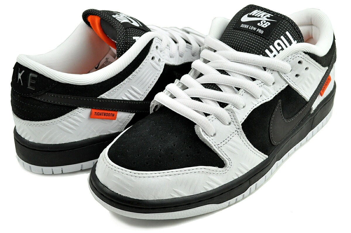 スケートボーディング ダンク ロー プロ クイックストライク タイトブース ホワイト ブラック オレンジ 上野新平 fd2629-100