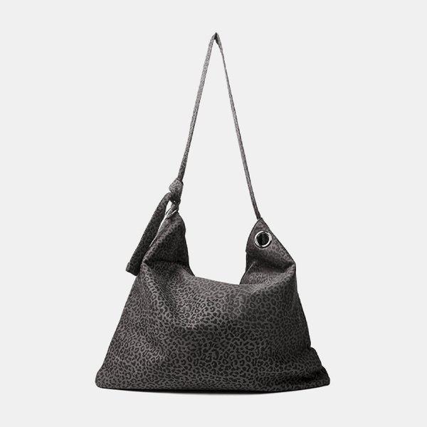 女性ショルダーバッグ タブレット収納 レオパード スエード ボブサンバッグ LRB311