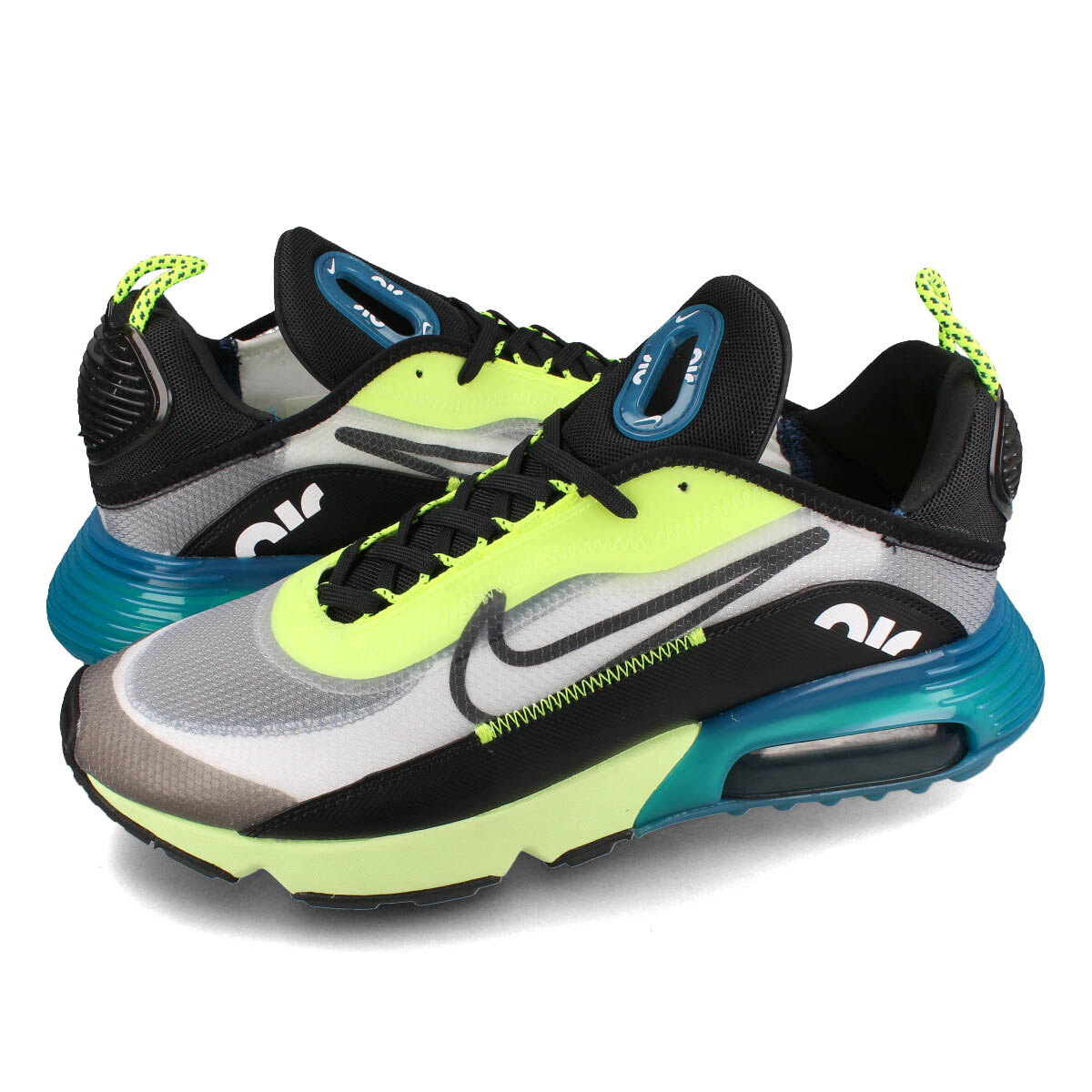 NIKE AIR MAX 2090 WHITE/BLACK/VOLT/VALERIAN BLUE