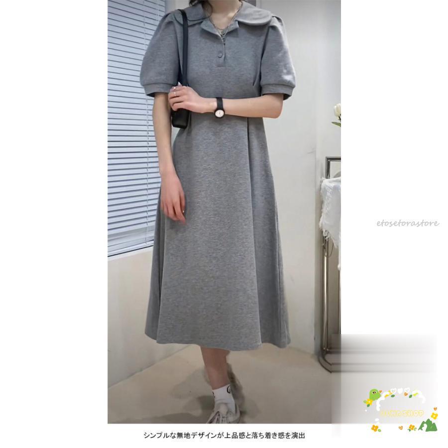 ポロシャツワンピース レディース 半袖ワンピース ショート 夏 ワンピース 5分丈袖 カジュアル ショートワンピ ミニ丈 シャツワンピース