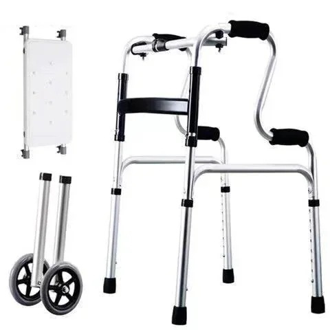 歩行器 3way 高齢者 手押し車 座れる 歩行補助 風呂用椅子 トイレ用手すり 固定式 交互式 障害者用 転倒防止 高さ調節メガ割