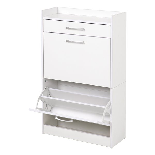 シューズラック 約 幅62×奥行24×高さ99cm ホワイト RSR-1704WH