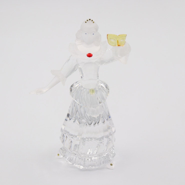 新古未使用展示品 スワロフスキー コロンバイン マスカレード 242032 クリスタルガラス クリア 赤 黄 2000年SCS会員限定 オブジェ フィギュリン 置物 【本物保証】