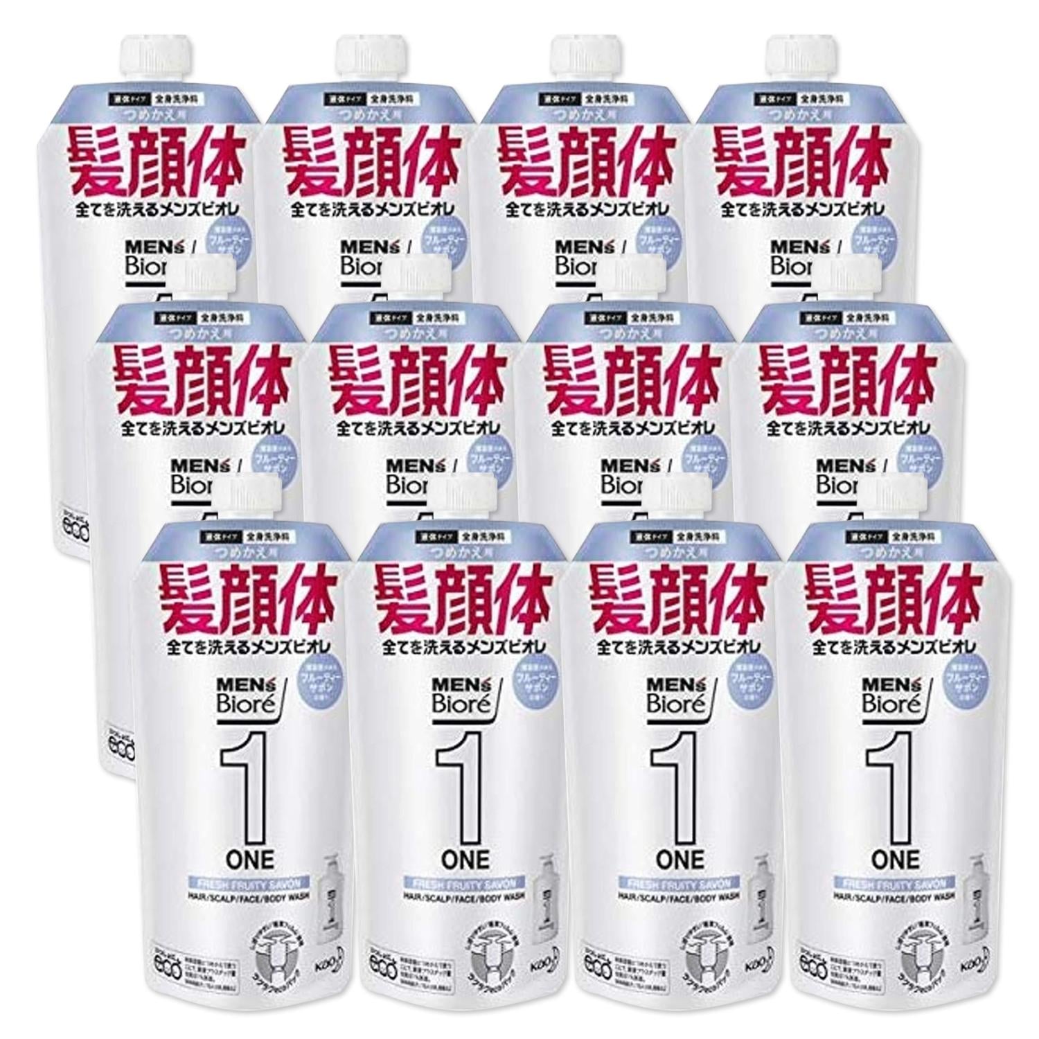 12個セット 花王 メンズビオレ ONE オールインワン全身洗浄料 つめかえ用