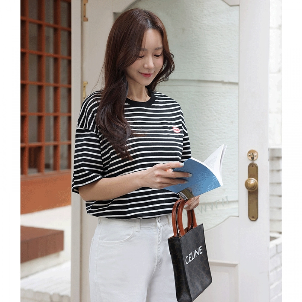 Click & Funny クレアマリンストライプ t シャツ 5,256円