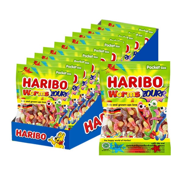 ハリボー ウォームズ サワー 100g 10個