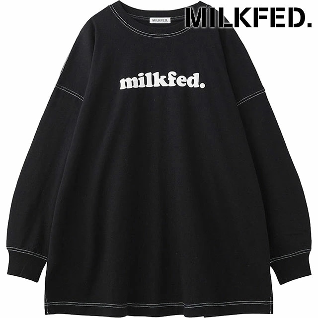 クーパーロゴ スーパービッグ ロングスリーブトップ [103253013004] レディース トップス 長袖 チュニック ミニワンピース BLACK 正規取扱店