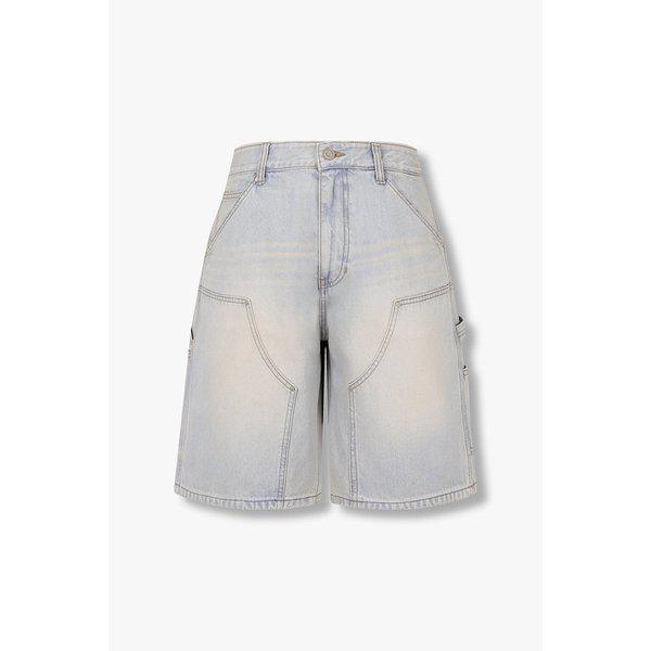 [MEN] ダブルニー ウォッシング デニム ハーフパンツ 9156262321052