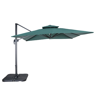 【国内即日発送】直径300cm 30+UPF紫外線 対策角度調整 2層 アルミ製 専用ベース付き パラソル ガーデンパラソル 風に強い 長方形 大型 ビーチパラソル ガーデニング 庭 キャンプ 日傘