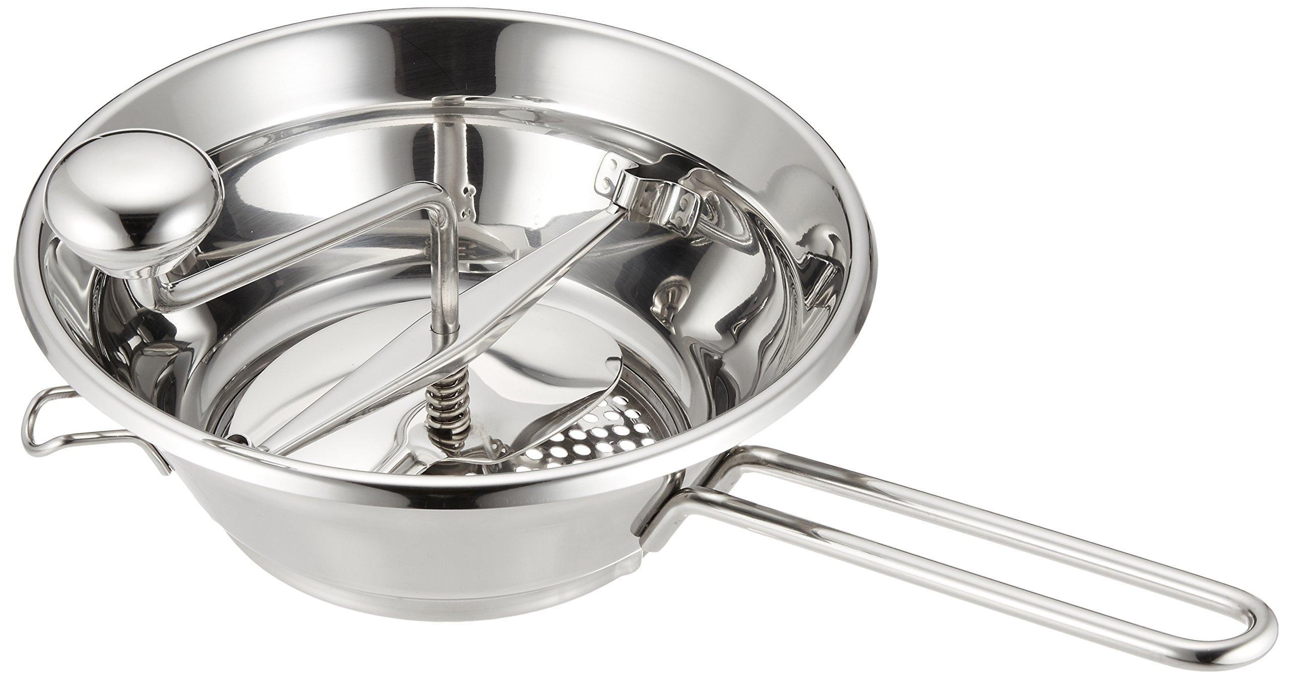 裏ごし器 ステンレス 外径×高さ(mm)240(393)×85(170) 1.5・2.0・5mmの替刃3枚付 野菜(トマトなど)・果物等の裏漉しに 錆に強いステンレス製で衛生的 業務用 BMC19