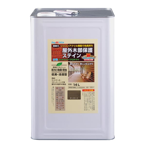 アトムハウスペイント 00001-08986 ウッドエバープロテクト 14L ダークオーク