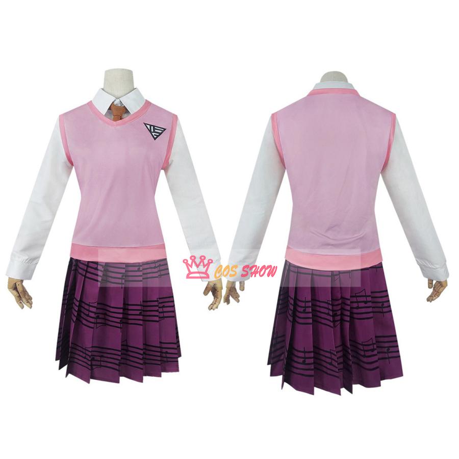 赤字販売!ニューダンガンロンパV3 みんなのコロシアイ新学期 赤松楓 あかまつ かえで コスプレ衣装 JK制服 ネックタイ+靴下付き 変装 仮装 イベント アニメ