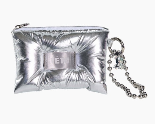 オブジェ シルバー ピローパデッドウォレット