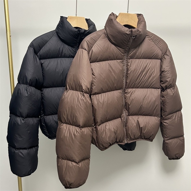 ショート肥厚ダウンジャケット女性のスタンドアップカラー小男ジャケット 90% ホワイトダックダウンヨーロッパとアメリカのインジャケットトレンディ