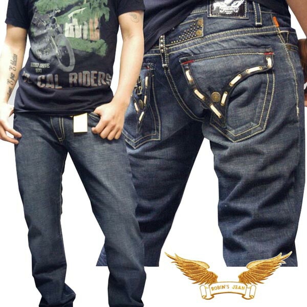 ロビンズジーン メンズ デニム ストレート パンツ ROBIN S JEAN LONG FLAP LACET DARK 144 safari サファリ LEON レオン オーシャンズ 雑誌 掲載 ハイ
