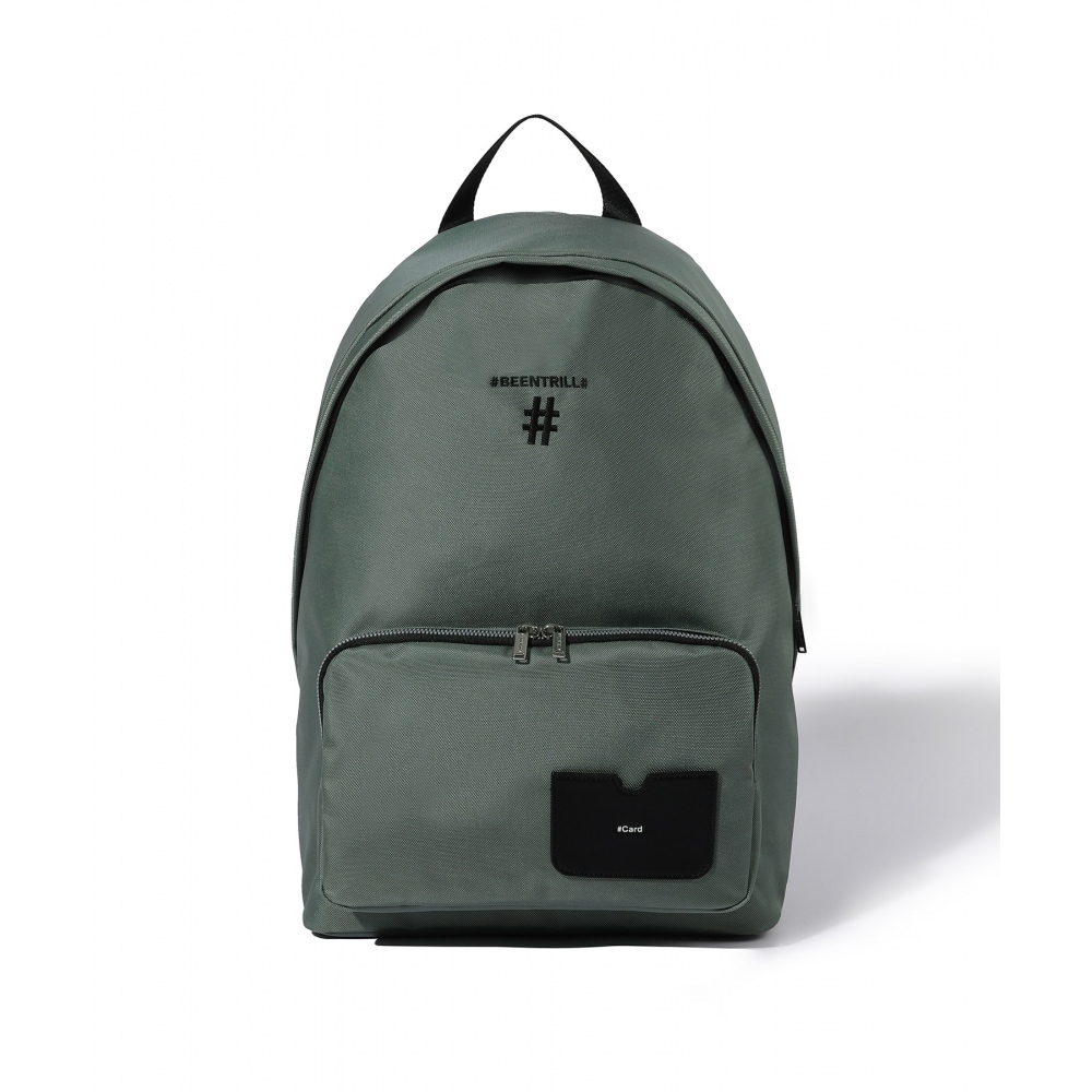 ビーントリルナイロンバックパック (カーキ)