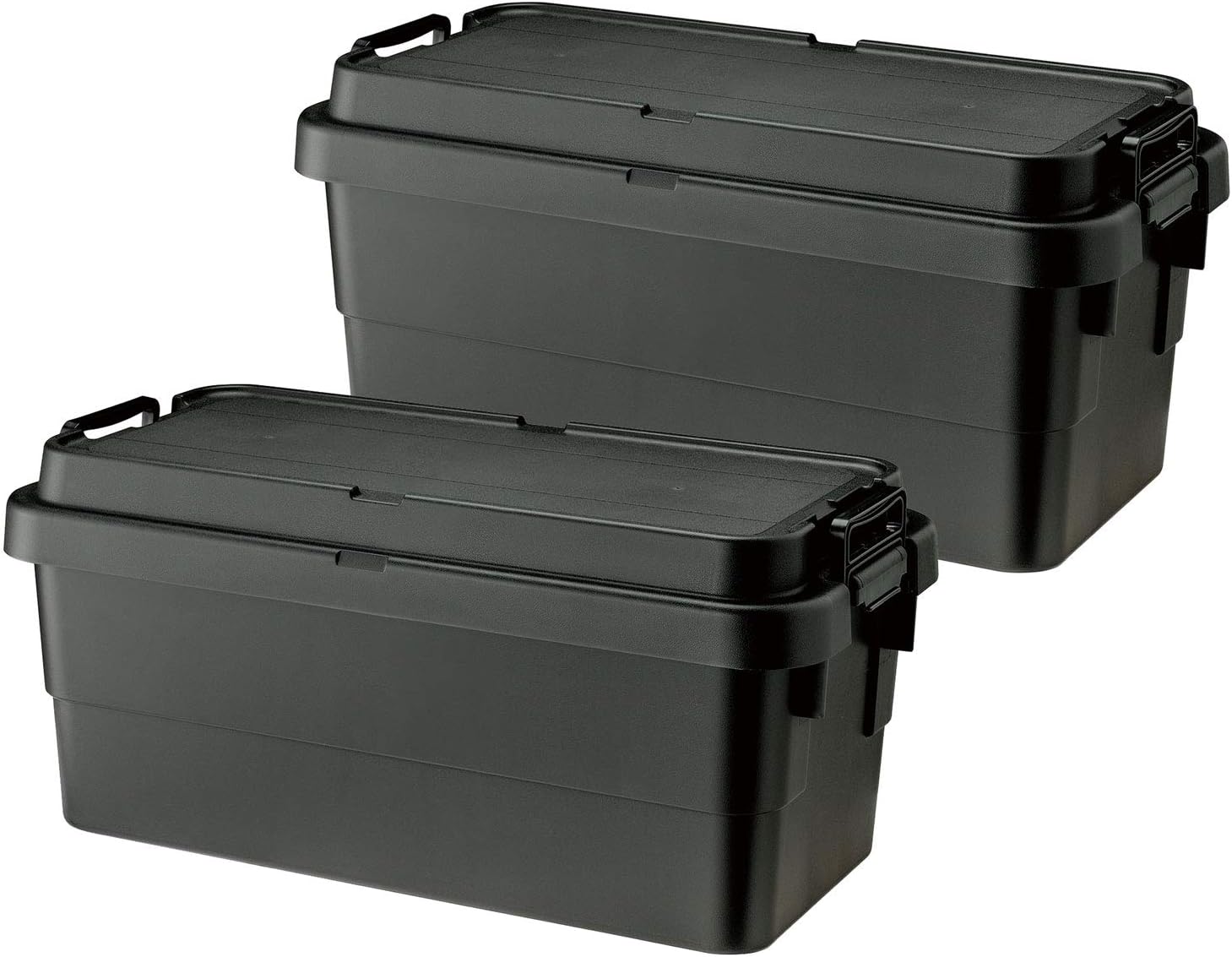 リス(RISU) 収納ボックス トランクカーゴ 70L ブラック 日本製 TC-70S 2個セット コンテナ ボックス スタッキング 屋外収納 キャンプ 防水 10,562円