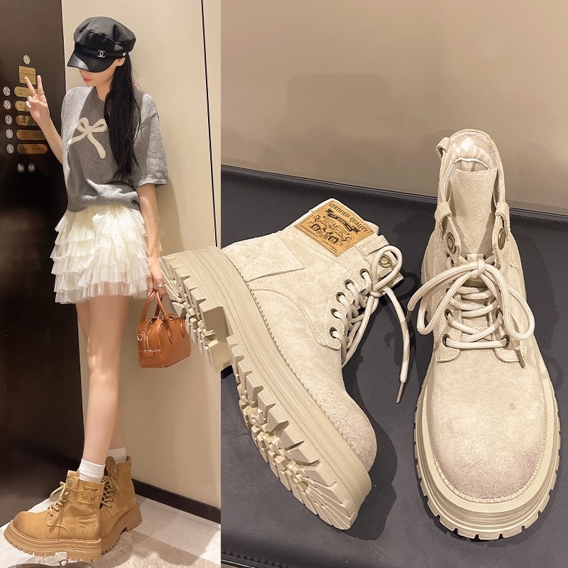 ブーツ レディースシューズ レディースブーツ 厚底 ショートブーツ マーティンブーツ 歩きやすい 走れる 大人 おしゃれ レトロ クール 存在感 春 秋 冬 レディース デート お出かけ 休日