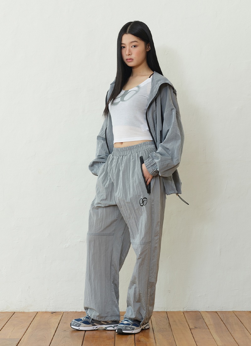 【AS"ON】 WOODY WINDBREAKER PANTS / GRAY 正規品