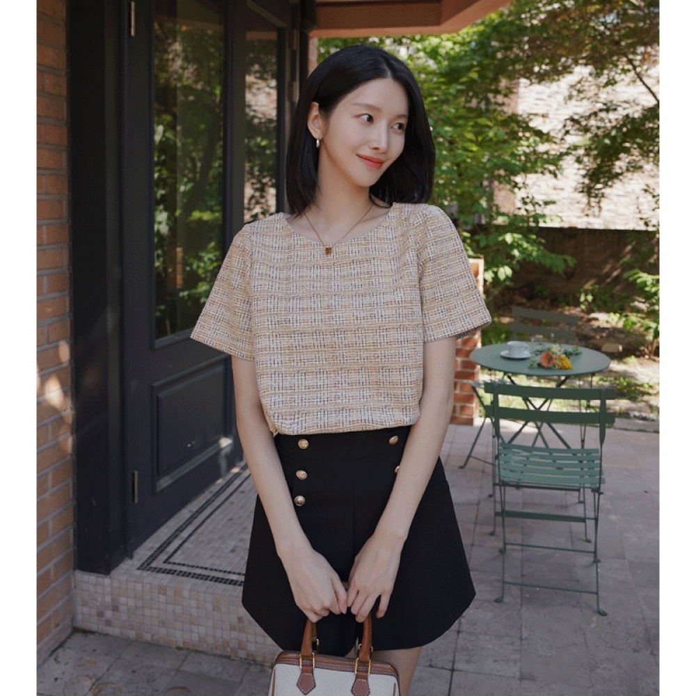 クリック＆ファニーシャルーイツイードブラウス