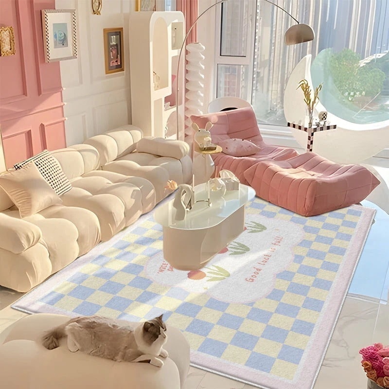 カーペット リビングカーペットベッドフロアクッションシンプルソファベッドサイドブランケット