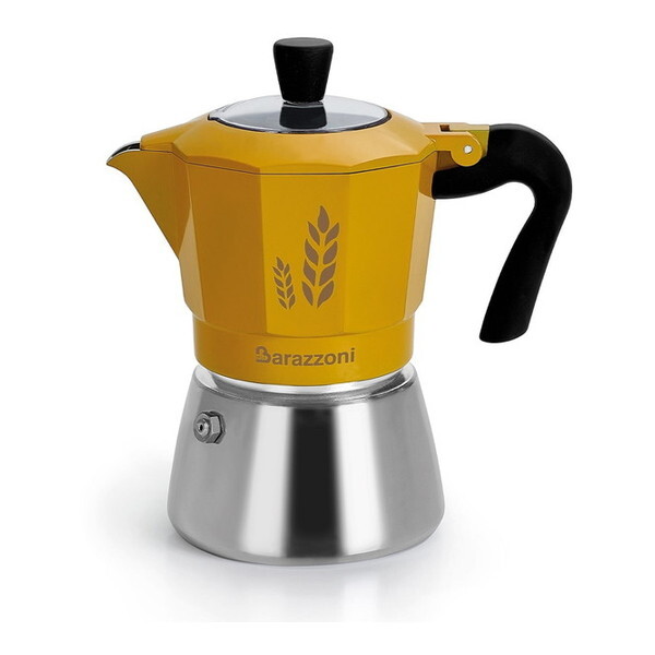 Barazzoni IH対応&直火式大麦コーヒーメーカー 2カップ用 イエロー 830080002