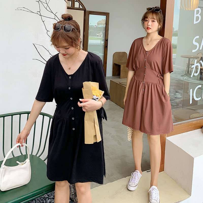 ワンピース 大きいサイズ 半袖 春夏 韓国 妊婦 マタニティ ゆったり きれいめ 3l 4xl 5l