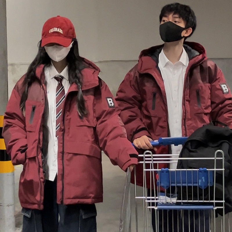 [最安値挑戦]！大きいサイズ 秋冬 防風 防寒 上着 コート ゆったり 冬服 アウター フード付き 男女兼用 メンズ レディース ショート丈 中綿ジャケット フェイクダウンジャケット