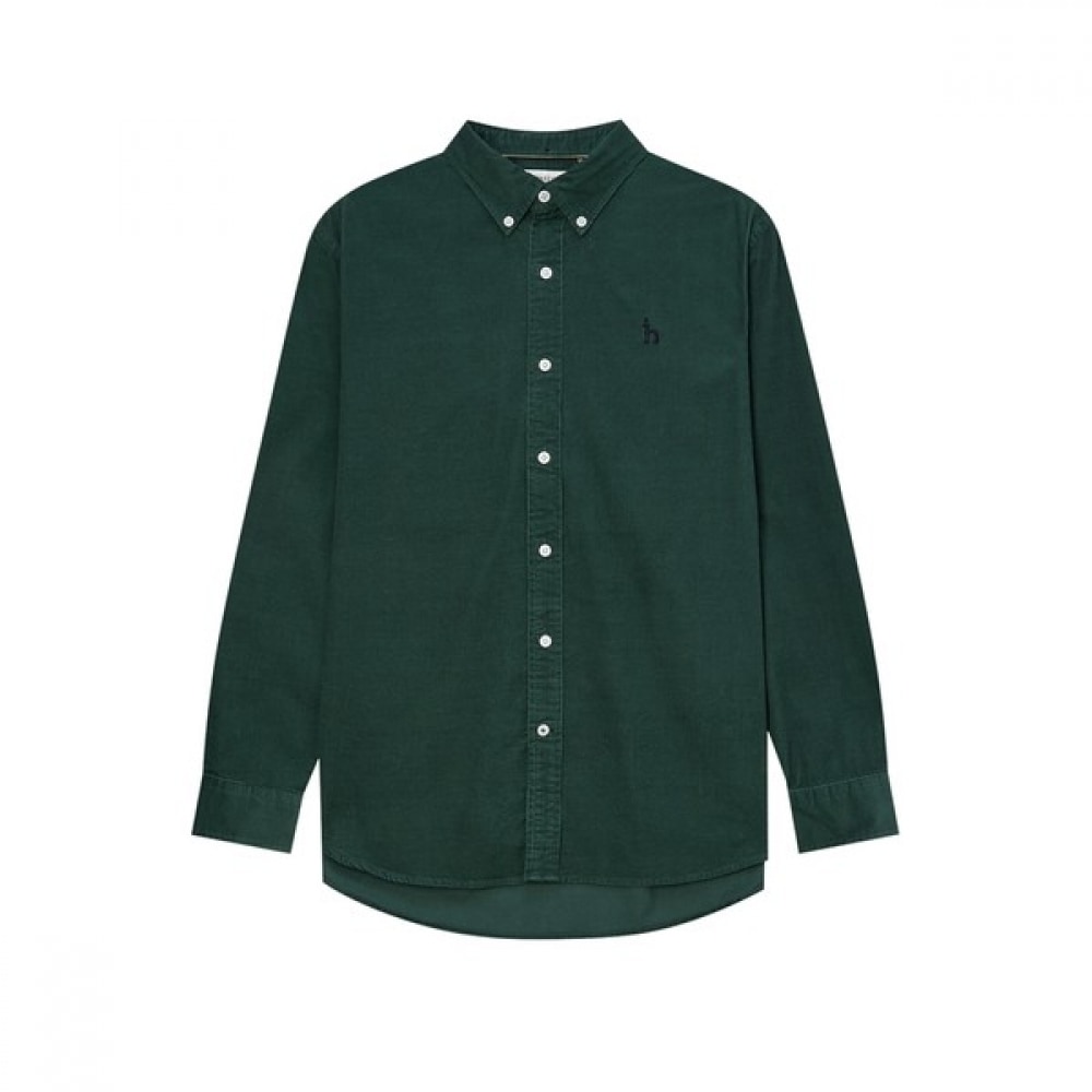 (ヘッジズ) 24FW グリーンコーデュロイシャツ HZSH4D505E2