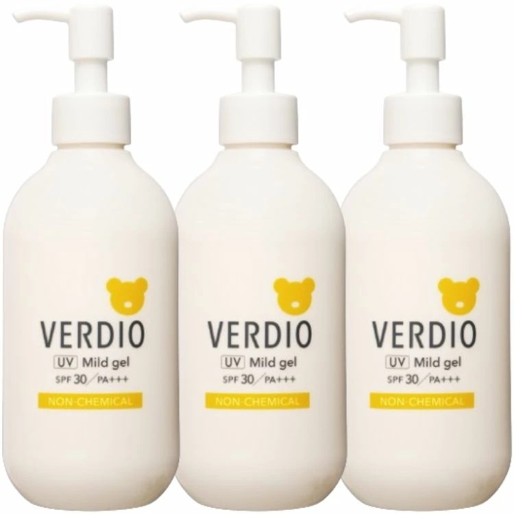 3個セット 近江兄弟社 ベルディオ UV マイルドジェルＮ 220g 日焼け止め ノンケミカル処方 無添加 低刺激 CICA 紫外線吸収剤不使用 花粉プロテクト