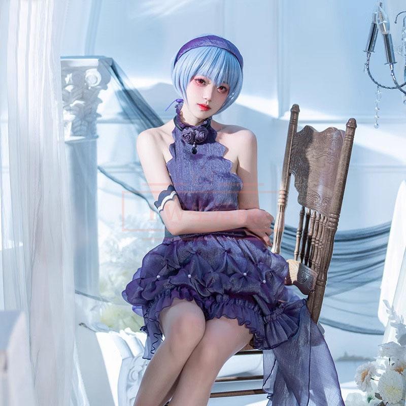 【新品開催 即納】新世紀エヴァンゲリオン 花之語 綾波レイ コスプレ衣装 ウィッグ cosplay コスチューム イベント アニメ ハロウィン仮装