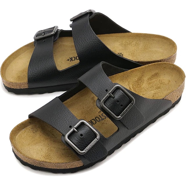 サンダル メンズ アリゾナ ワイヤーバックル [1030675] 靴 ドイツ製 コンフォートサンダル 黒 VINTAGE-WOOD-BLACK NATURAL-LEATHER 正規取扱店