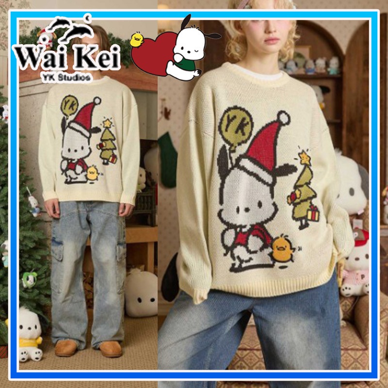 【Wai Kei】　Big Pochaco Graphic Knit Ivory