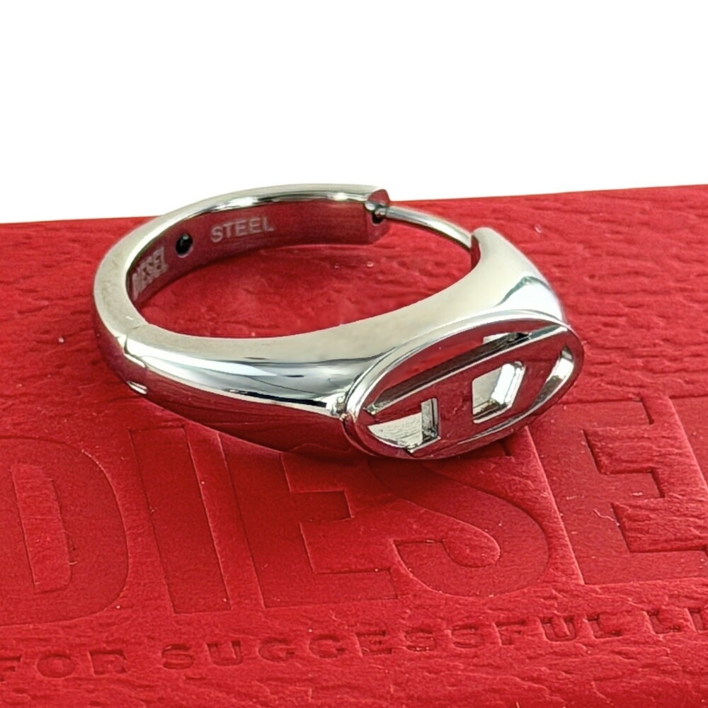 ディーゼル ピアス 片耳ピアス メンズ レディース DIESEL フープピアス シルバー ステンレス ユニセックス ブランド アクセサリー おしゃれ ストリート系 メタルアクセ Y2K プレゼント 誕