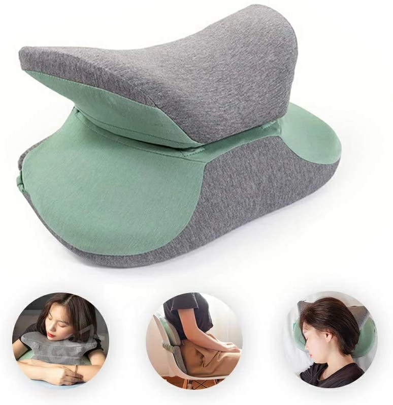 お昼寝枕 うつ伏せ 枕 ネックピロー 低反発 うつぶせ オフィス デスクまくら 多機能 腰枕 腰当てクッション 背中クッション 昼寝用枕 首枕 旅行用枕 自宅 子供 椅子 車用