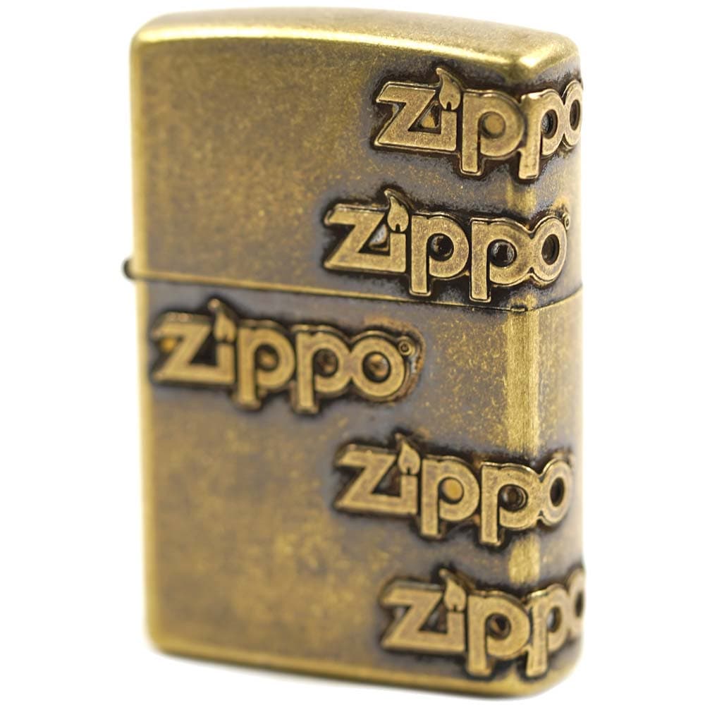 ジッポ ジッポライター オイルライター NEWロゴ 5PCSエンブレム Bバレル 喫煙具 アンティーク風 ゴールド ZIPPO ZL2-BB