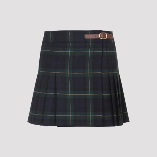 CELINE Women Mini Skirts RJ03D0109 GAB5 GREEN YELLOW