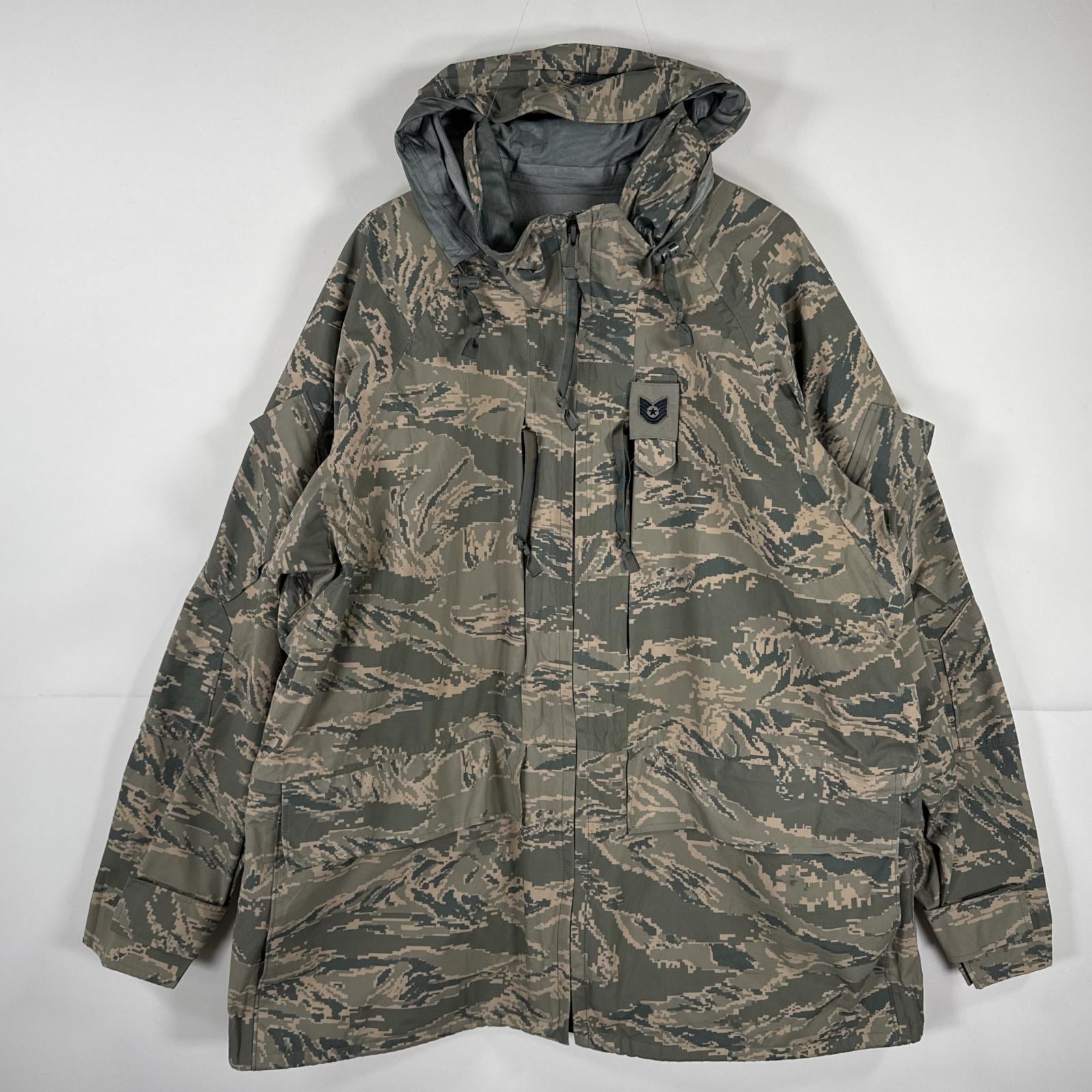 古着 ミリタリージャケット ECWCS GORE-TEX タイガーカモ ゴアテックスパーカー 米軍 実物 デジカモ デジタル Xlarge regular グレー メンズ