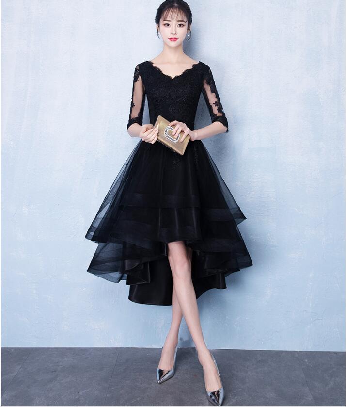 ドレス 大人 ピアノ 発表会 イブニングドレス パーティードレス フィッシュテール ロングドレス 母親 結婚式 二次会 演出 司会 演奏会 カクテルドレス 韓国 チュール 膝丈 ドレス 黒 編み上げ