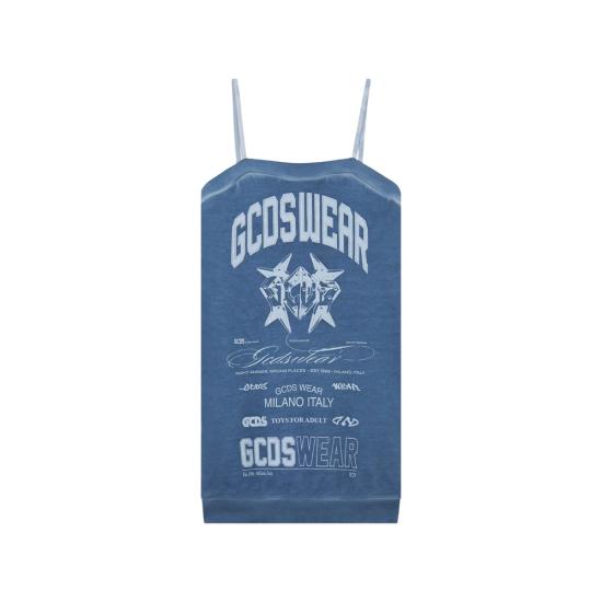 GCDS Women Dresses C1WWQB024F034 BLUWH BLUE
