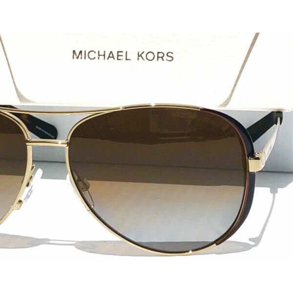 サングラス Michael KorsNEW* MK5004 GOLD 59mm Aviator POLARIZED Gold Lens Womens Sunglass